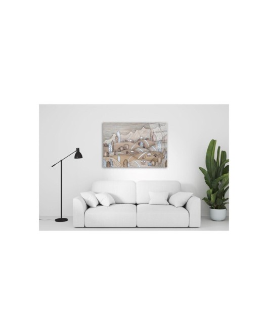 Koy Manzarası Cam Tablo 50x70 Cm